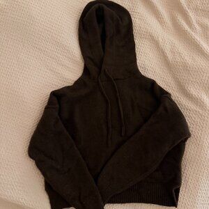 Aritzia Babaton Essential Cashmere Hoodie - Rich Mocha Brown